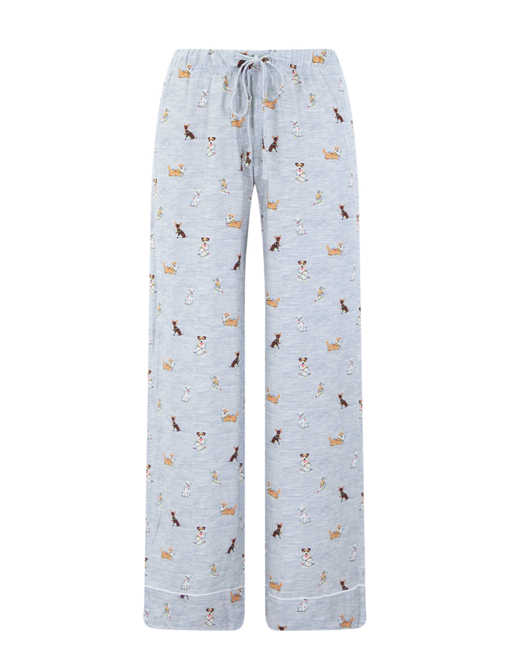 flora pillow soft twinkling dogs pj set