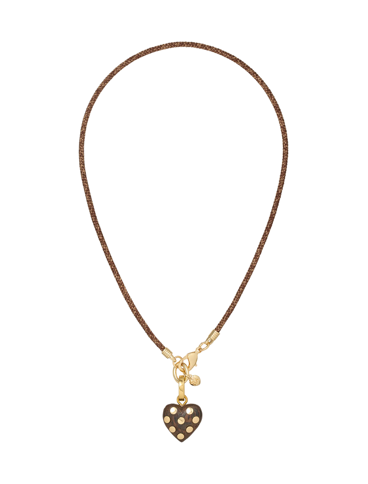 the mini studded wood pendant