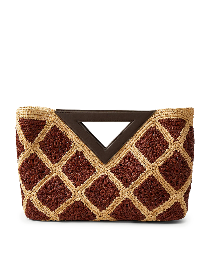 crochet raffia vesper bag