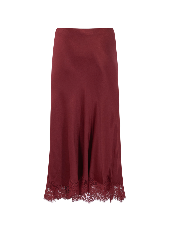 ebony skirt in crimson