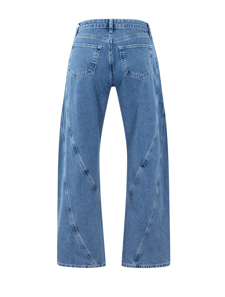 frasier high rise twist seam barrel jean in grantly