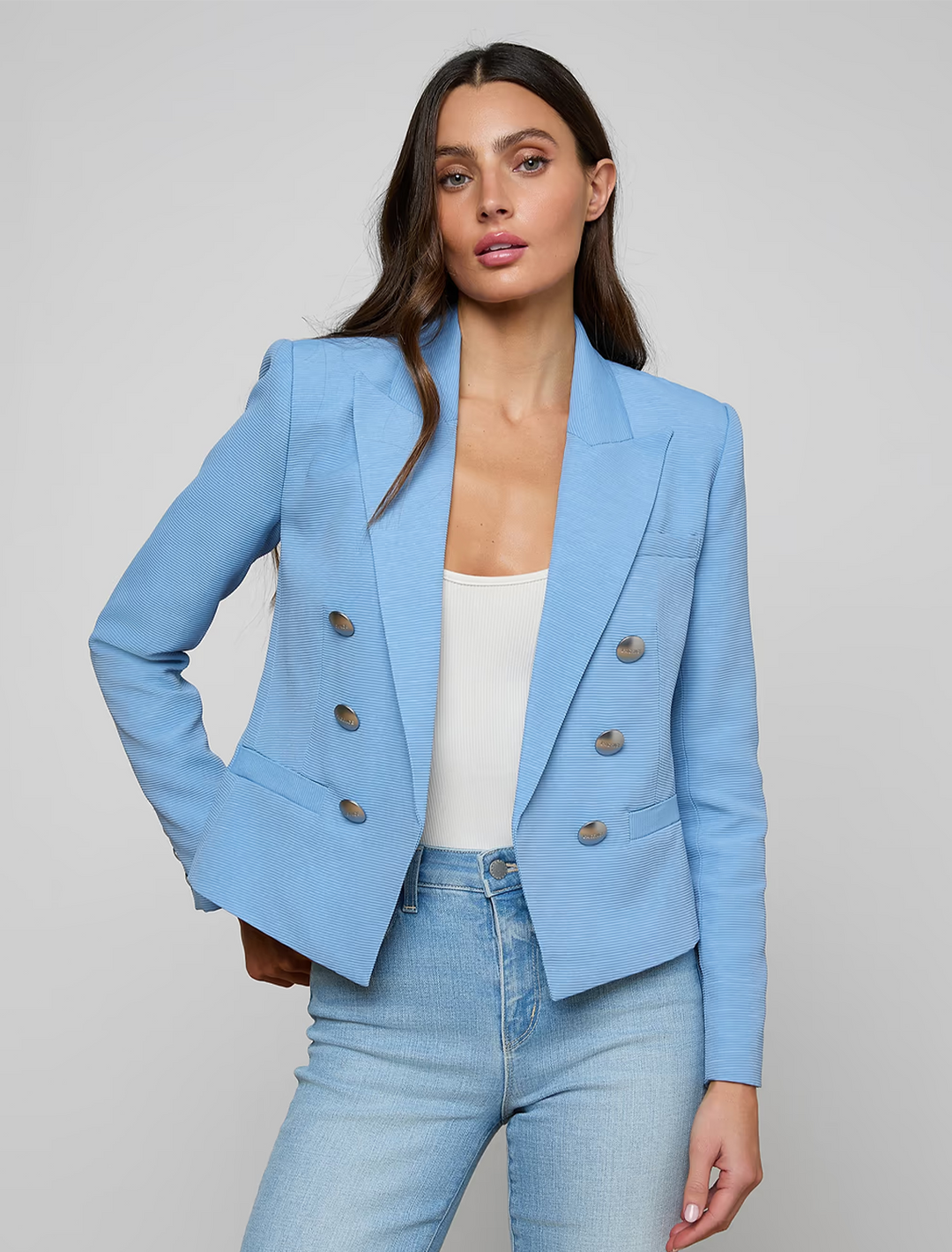 brooke blazer in allure blue