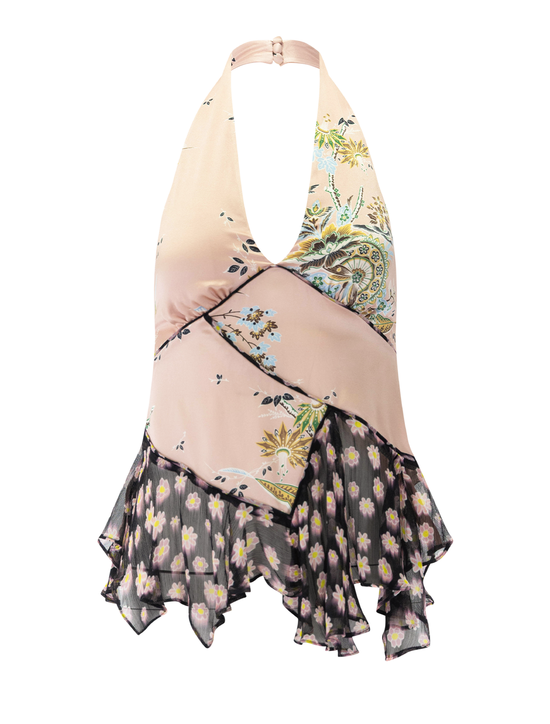 maeva silk top in tapestry rose