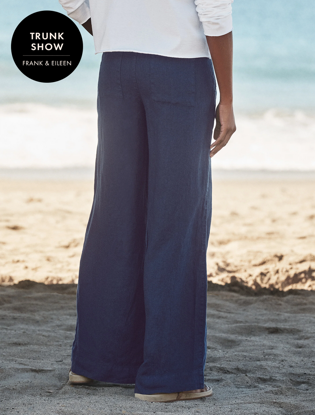 madeline linen pants in navy