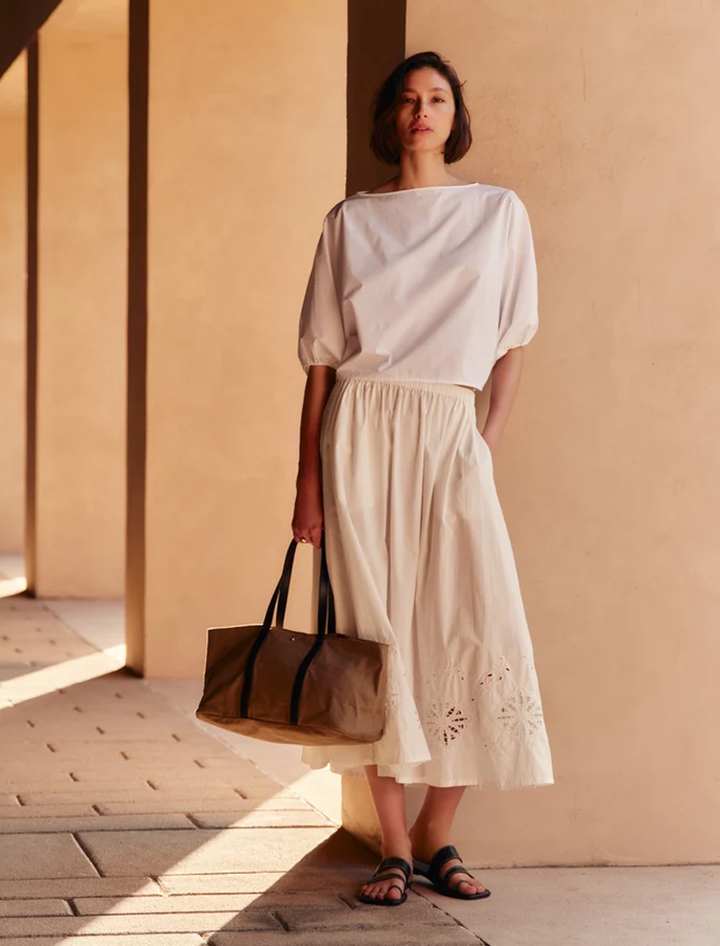 gem tote bag in tan