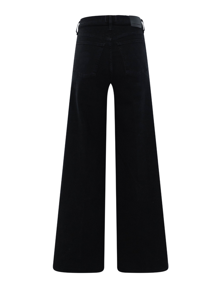 lyra long wide leg in plush black