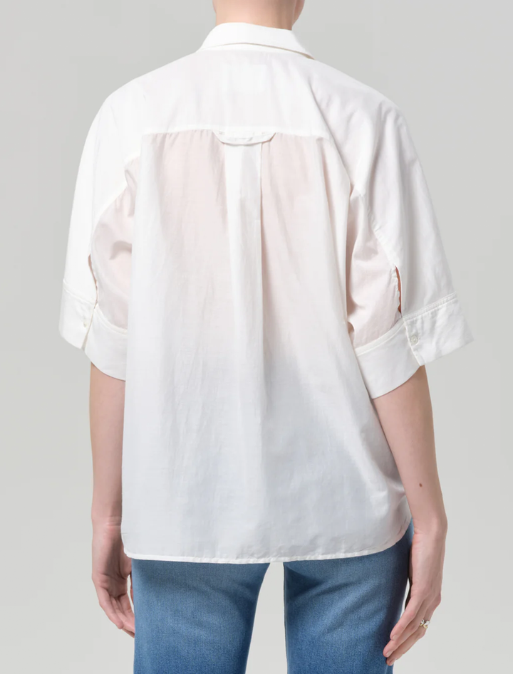 claire shirt with lace inset