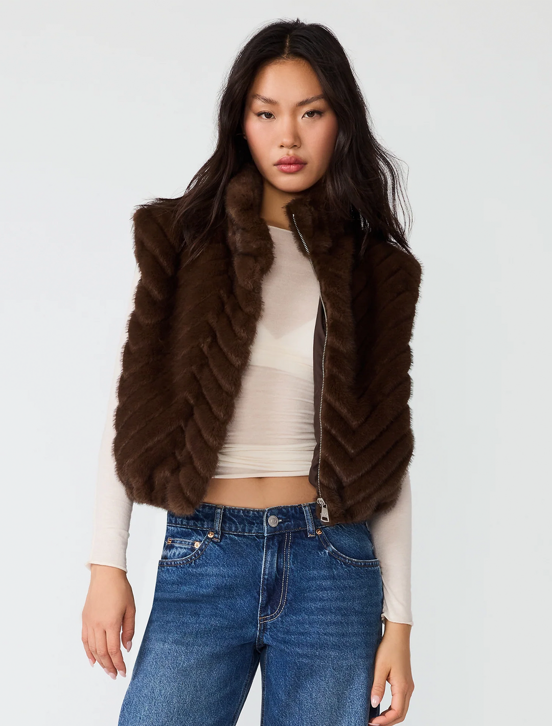 luxie vest in dark espresso