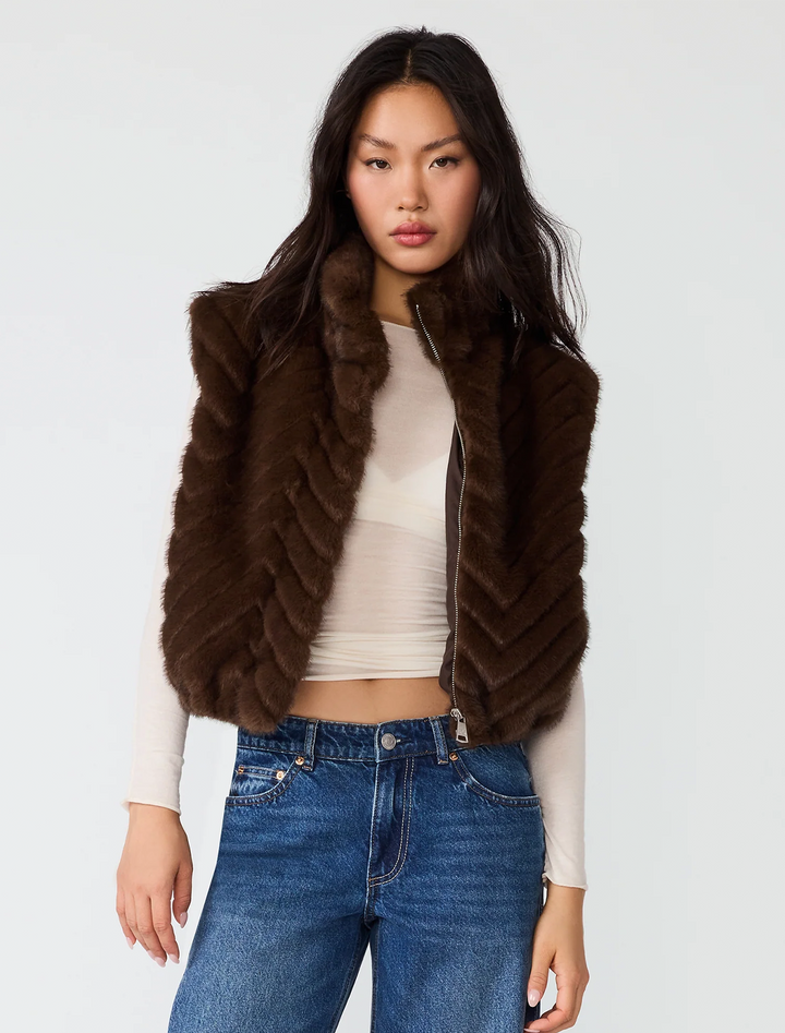 luxie vest in dark espresso
