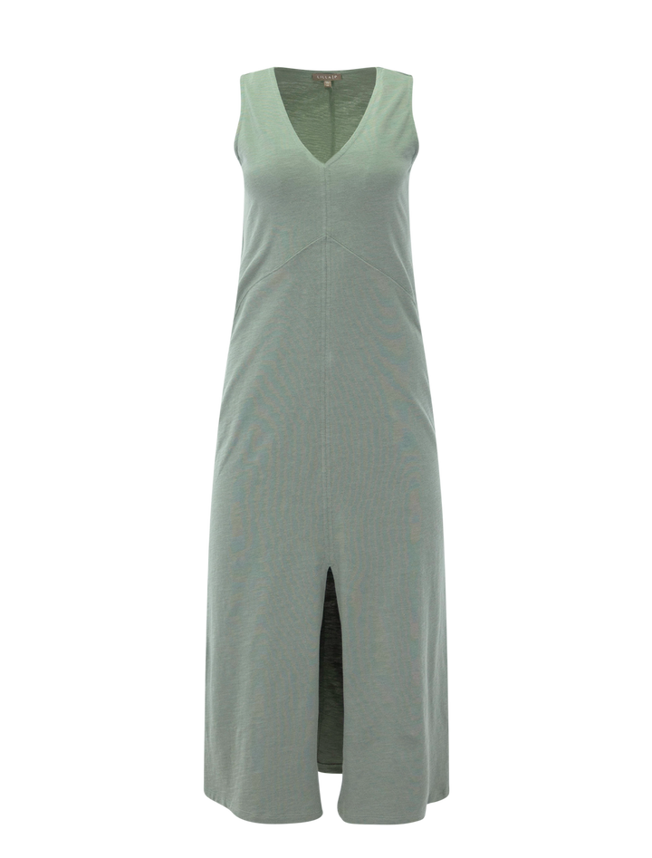 v neck maxi dress in sage