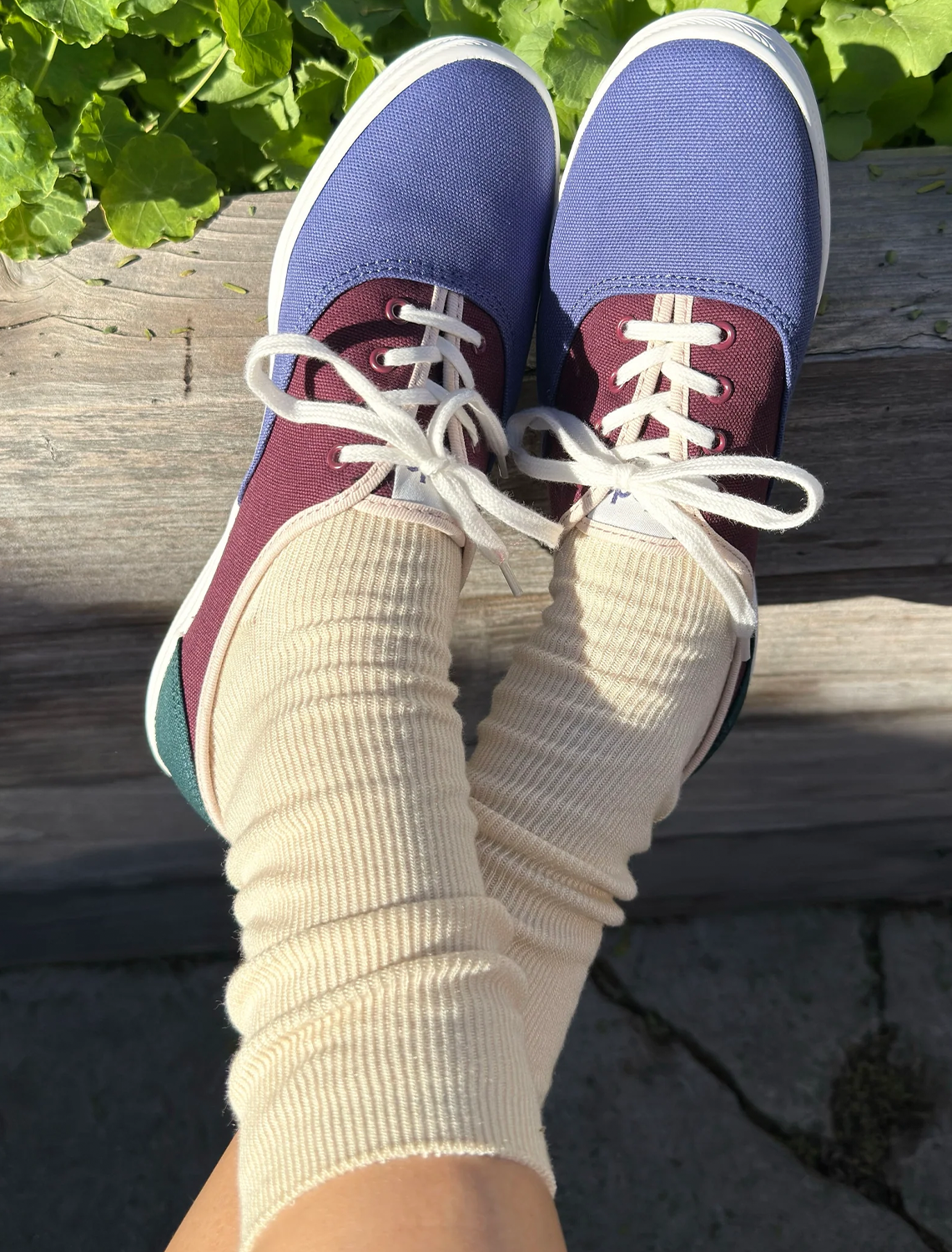 trouser socks in pearl