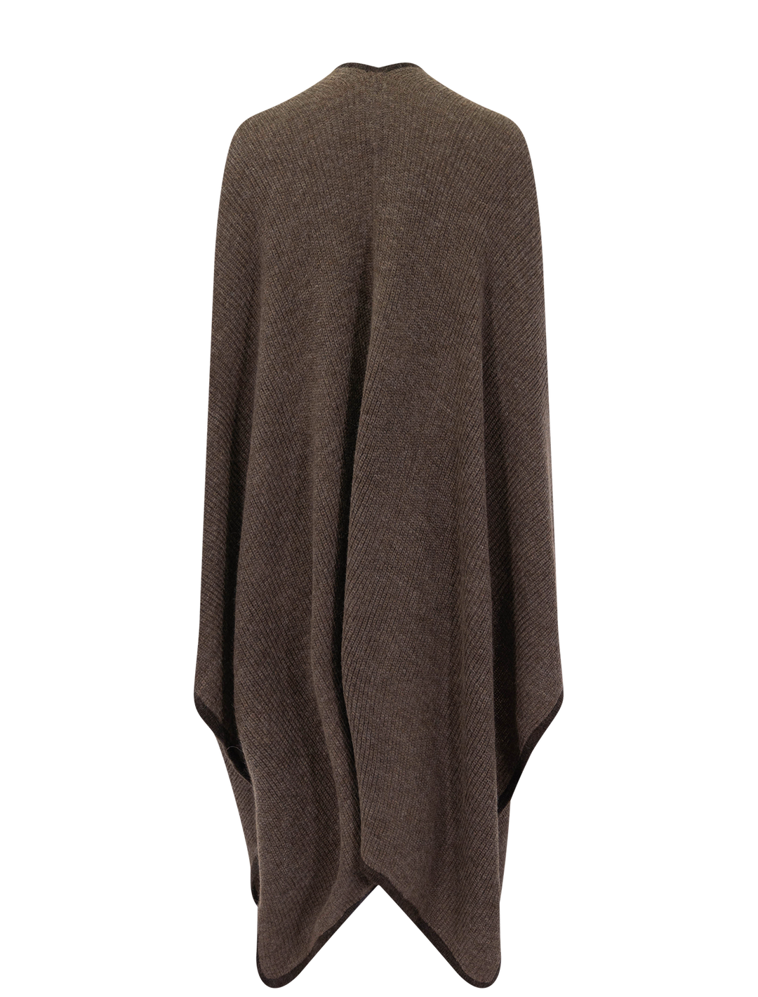 fisherman blanket shawl in brown heather