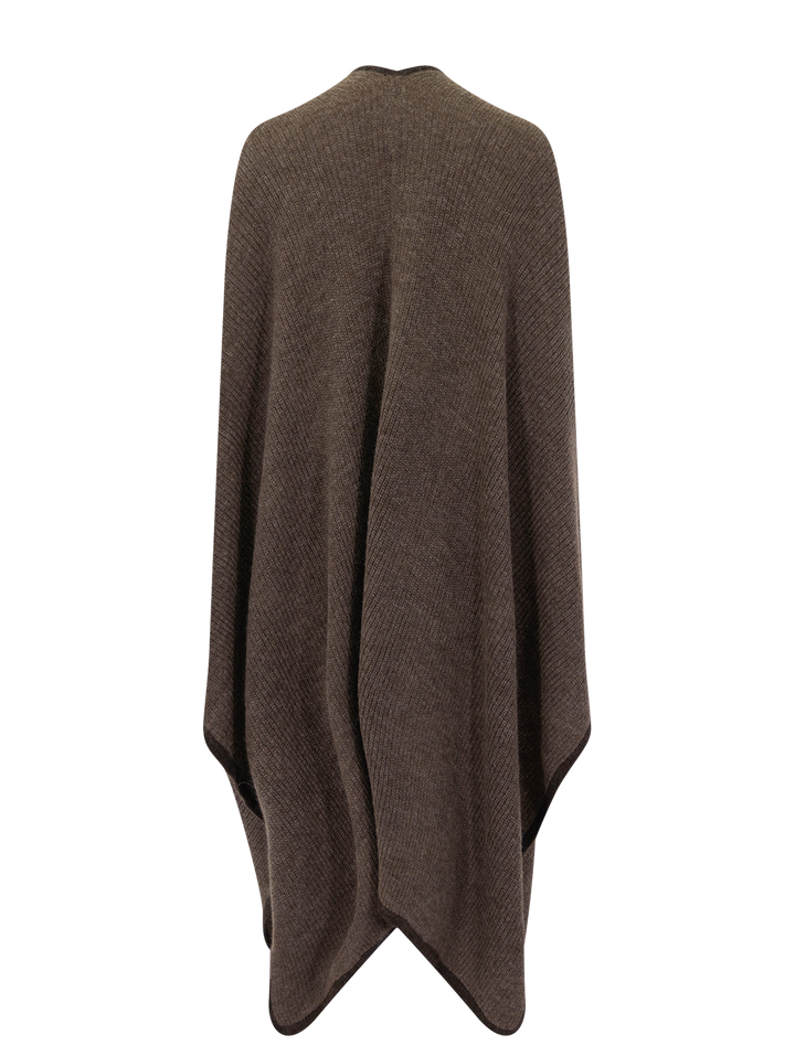 fisherman blanket shawl in brown heather