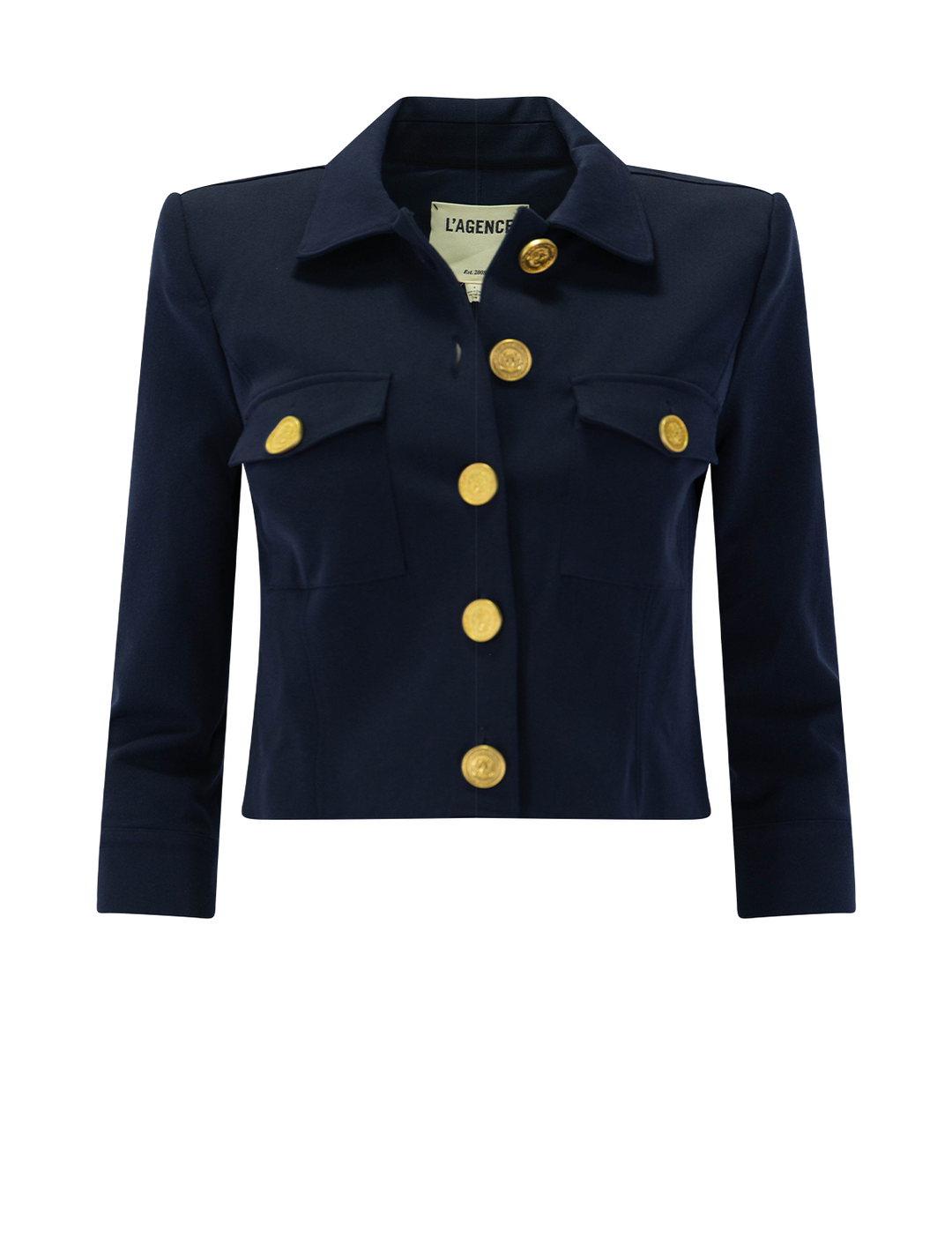 kumi cropped jacket in midnight