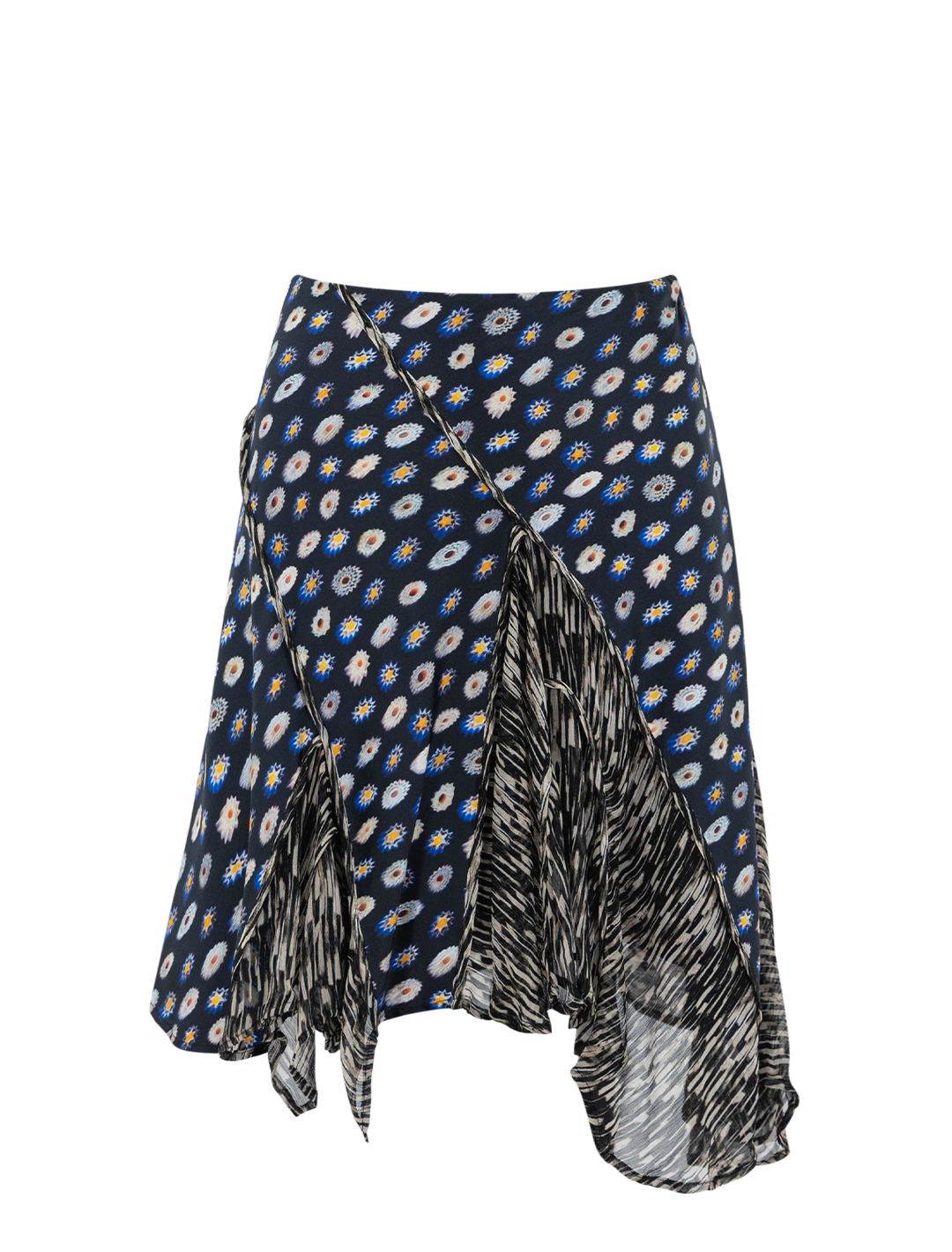 reannah silk skirt in glasswork print