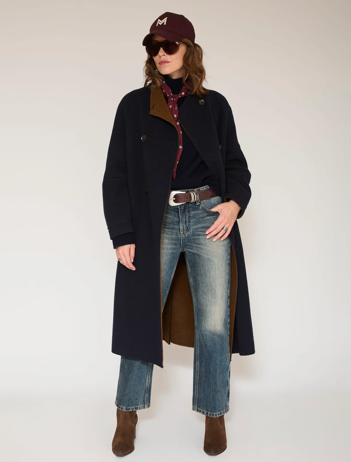matty overcoat in navy