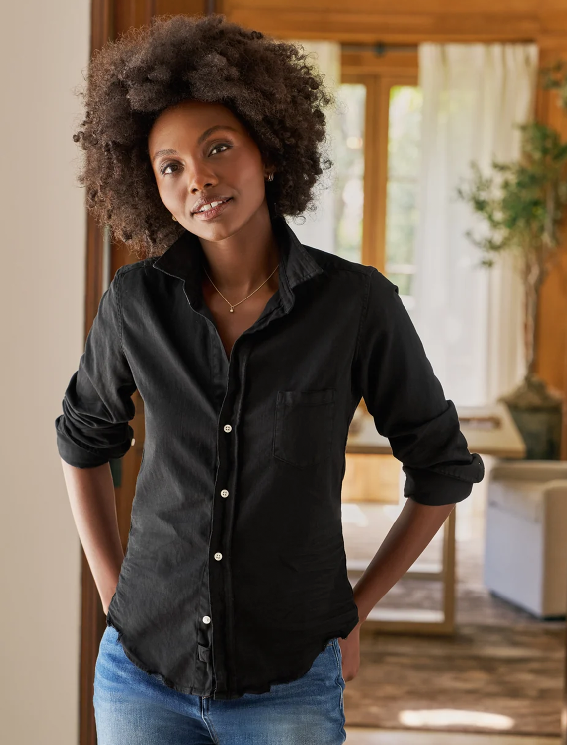 barry in black denim