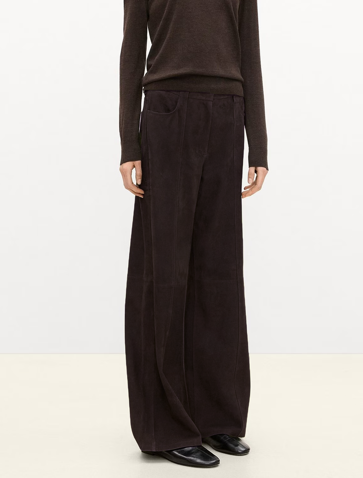 suede pant in cacao