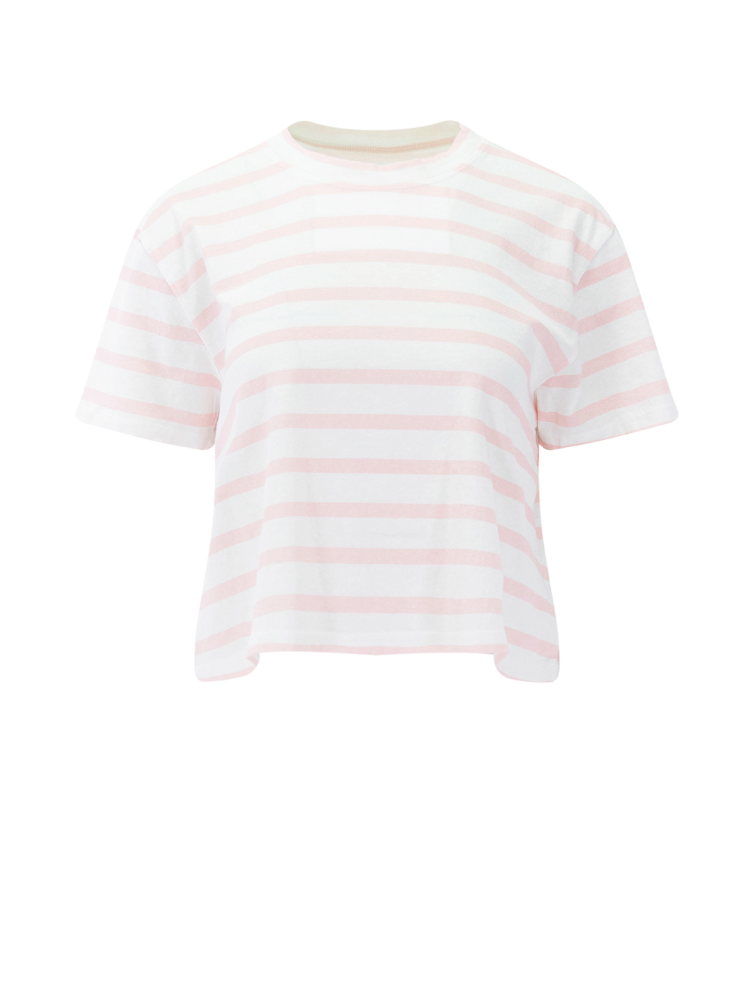 shrunken boy tee in thin pink stripe