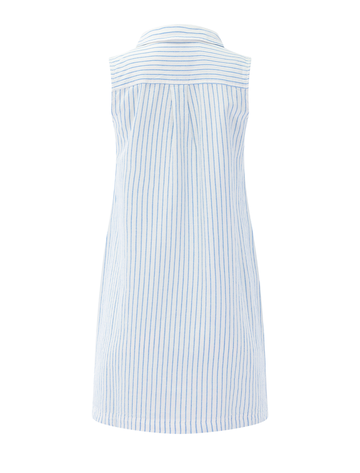 button down dress in capri stripe