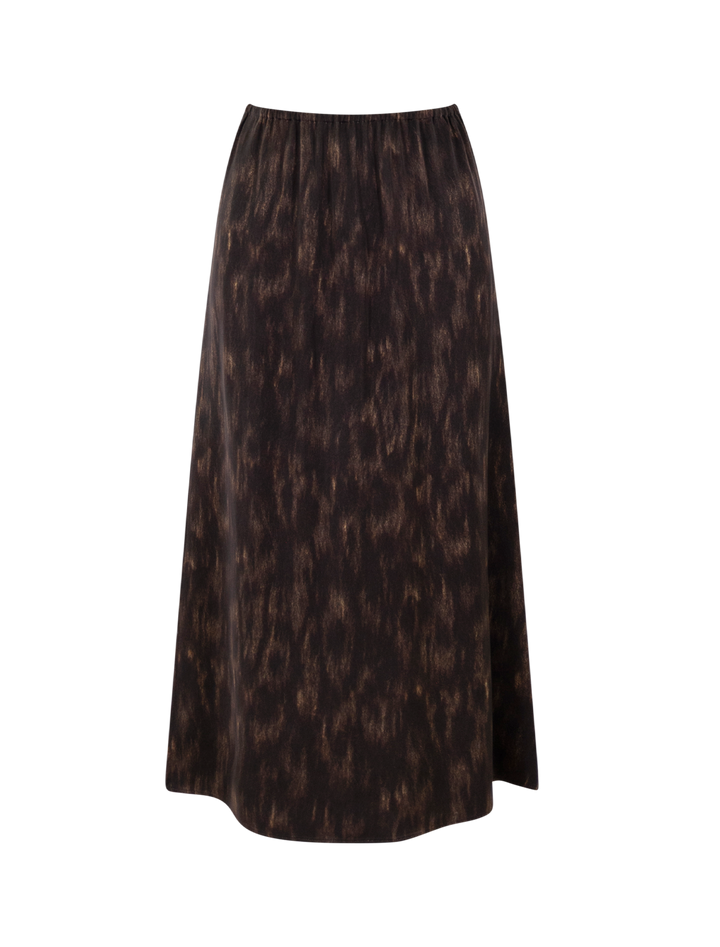 pull on slip skirt in cinderwood print