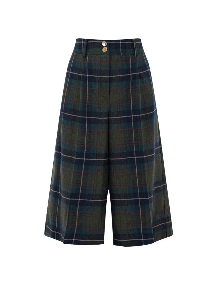 plaid culottes