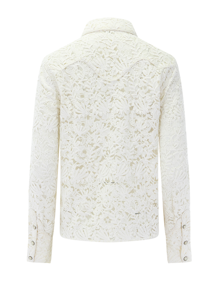the relic lace western shirt in cream