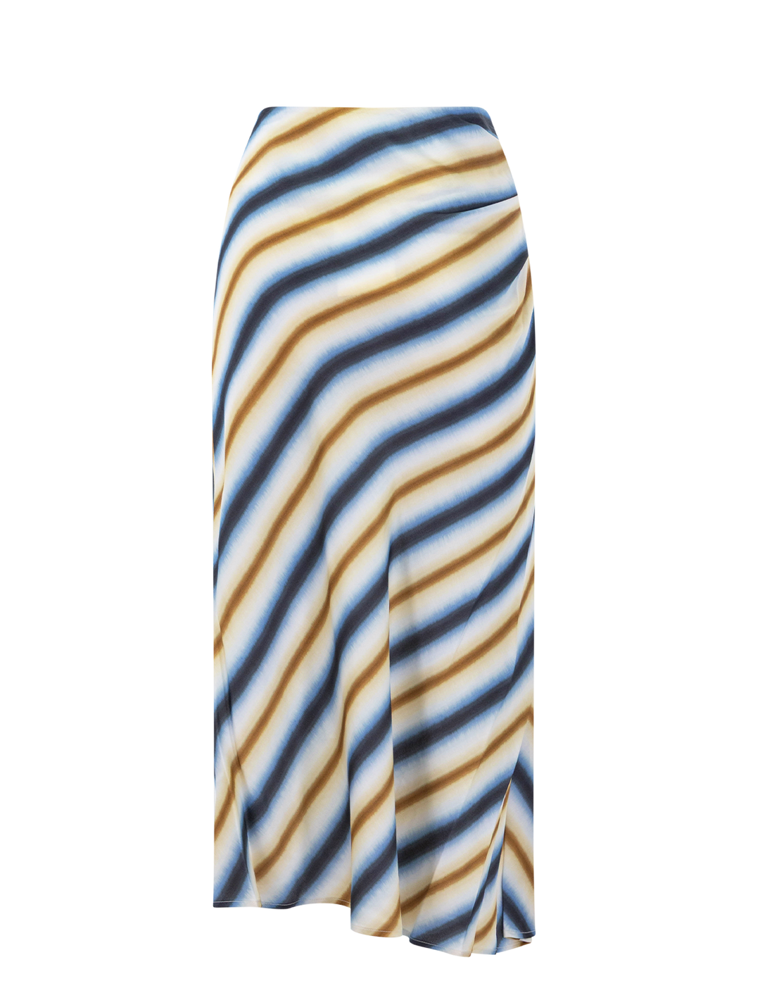 jean skirt in tahoe blue and chocolate stripe