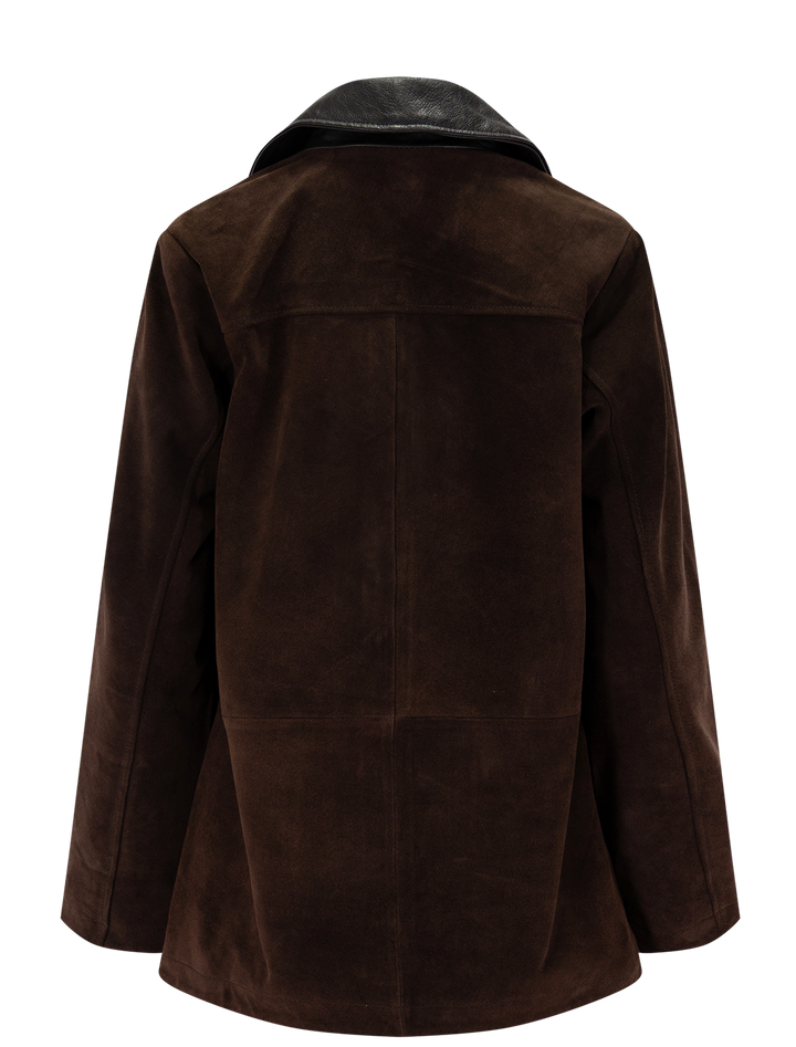 jaxton suede jacket in espresso