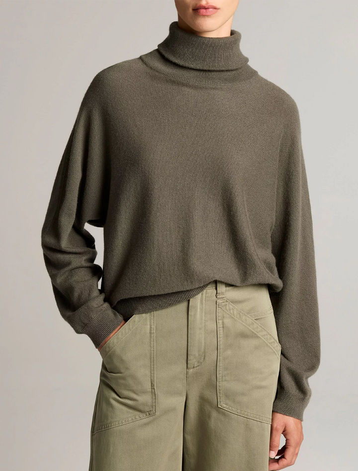 dolman turtleneck sweater in rosemary