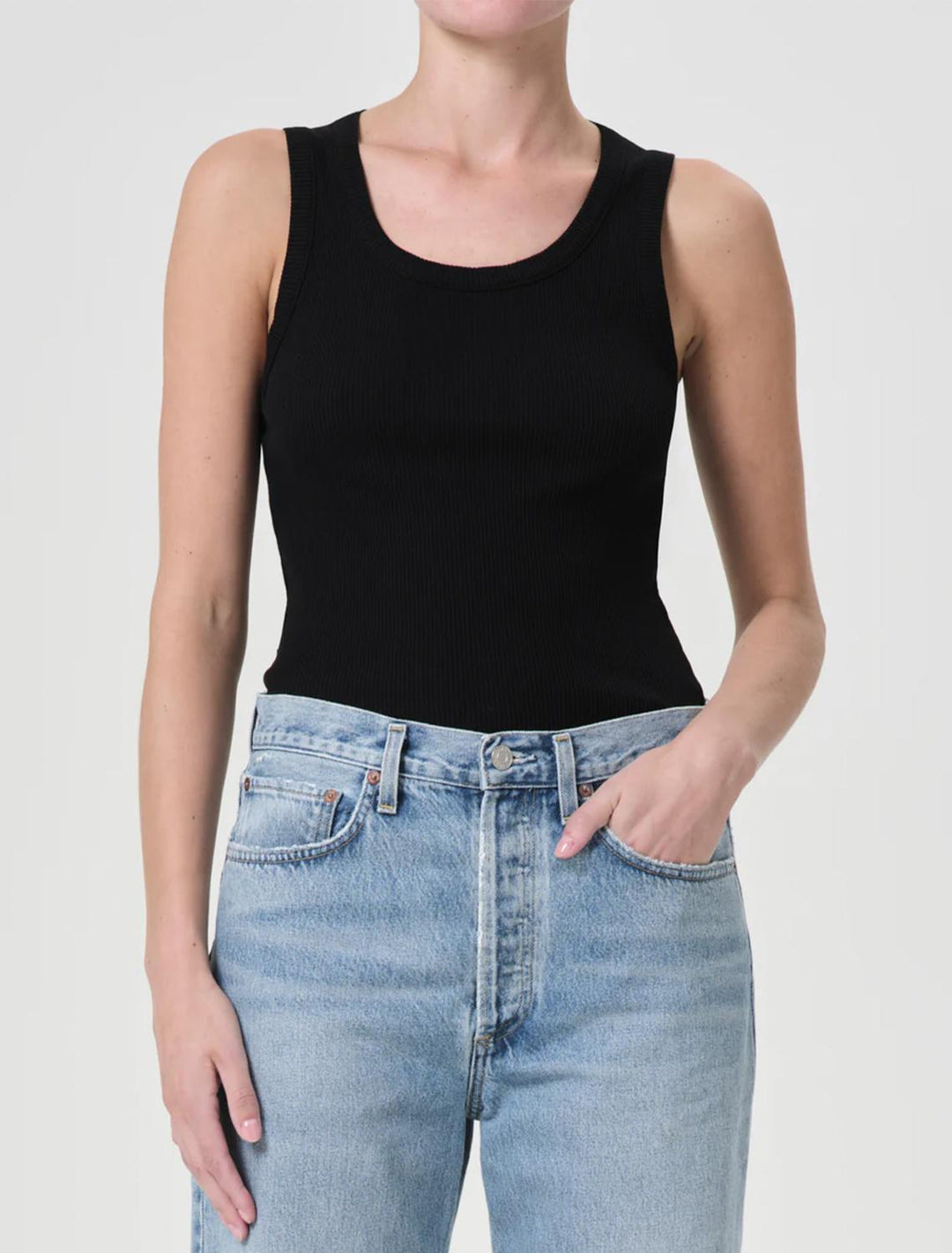 poppy tank in black