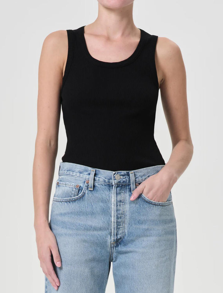 poppy tank in black