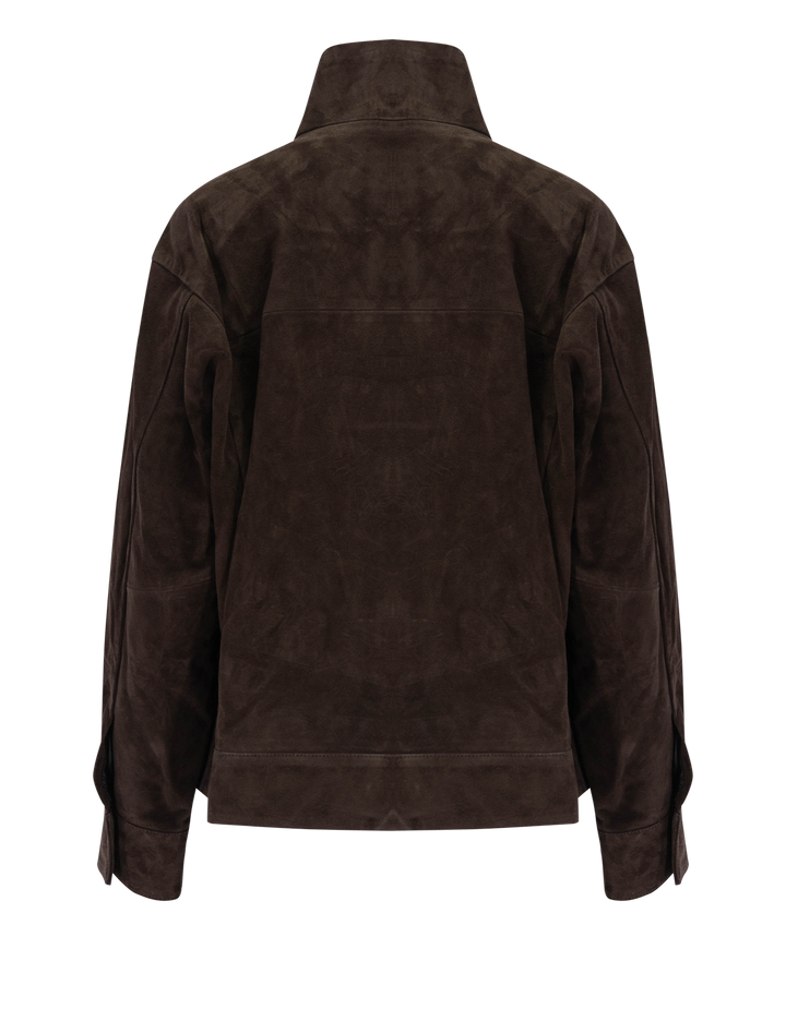 cirque suede jacket in suede brown