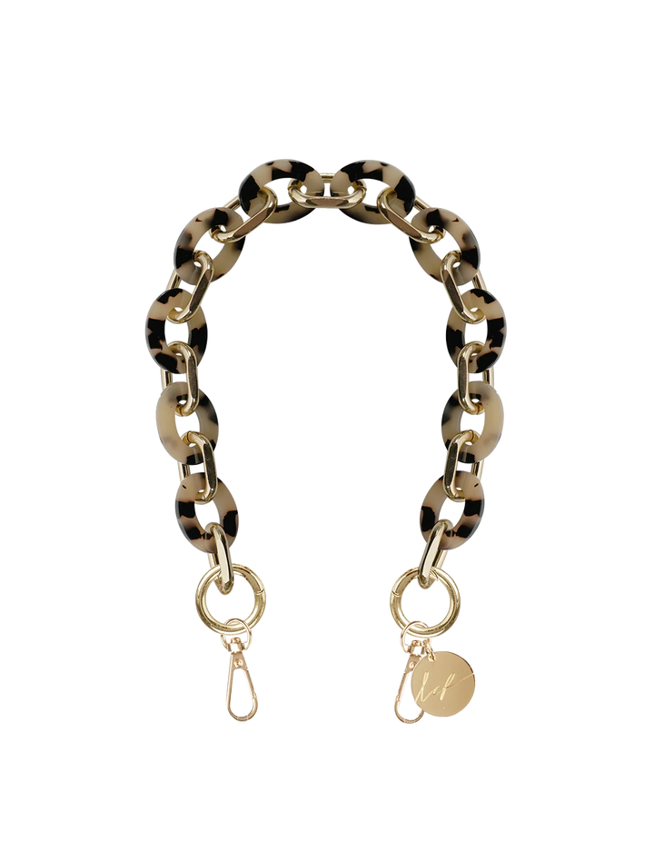 cassie beige tortoiseshell chain