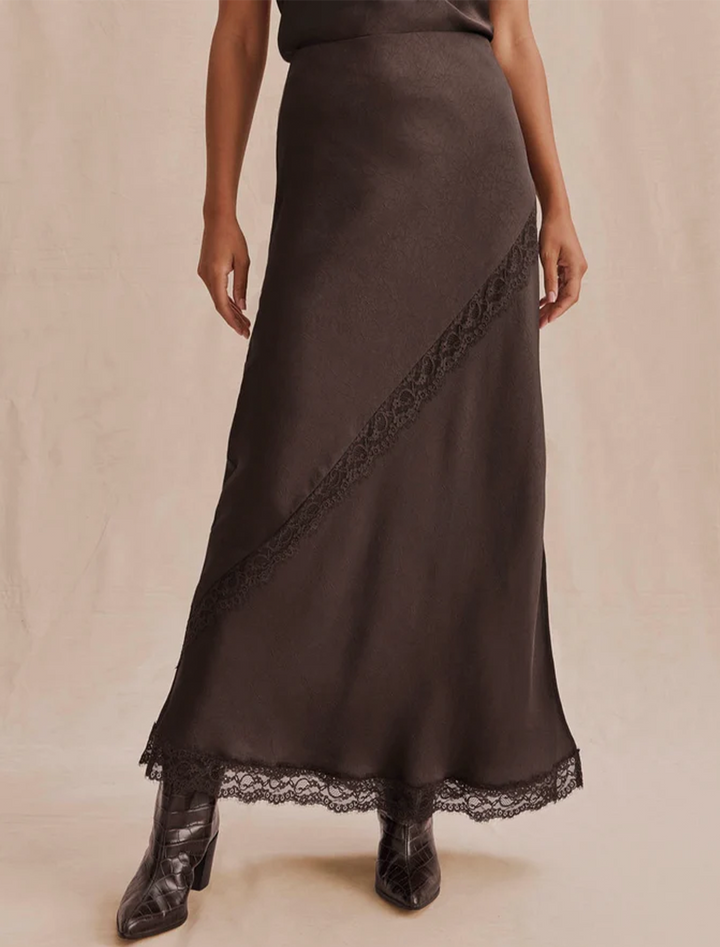 penelope lace maxi skirt in java