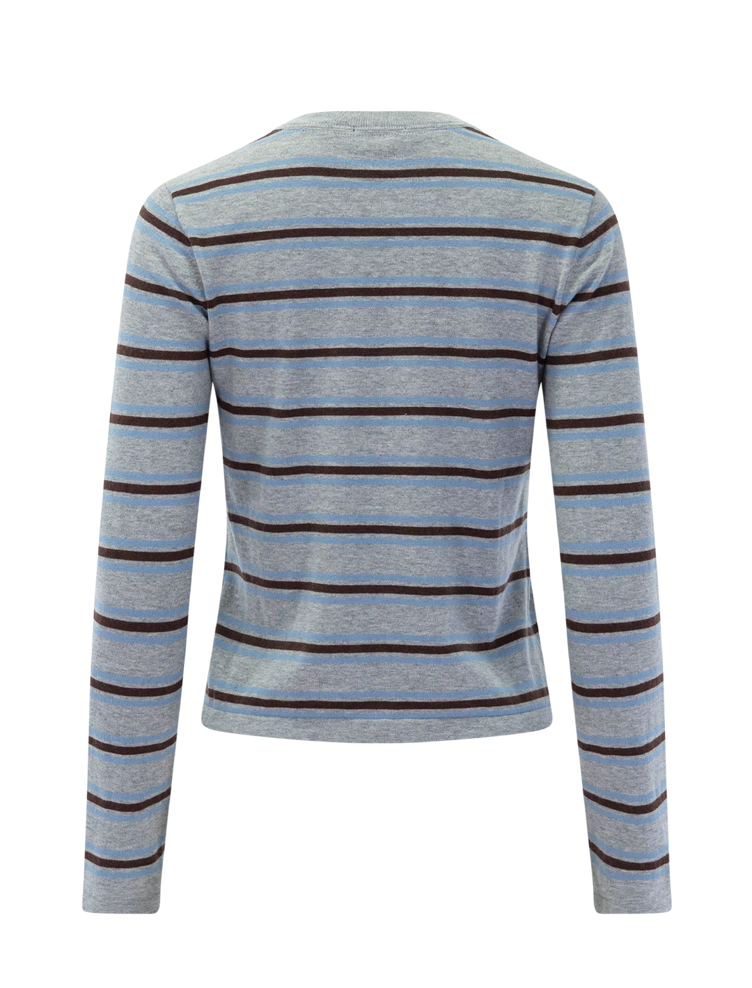 davie cashmere blend tee in heather sky stripe