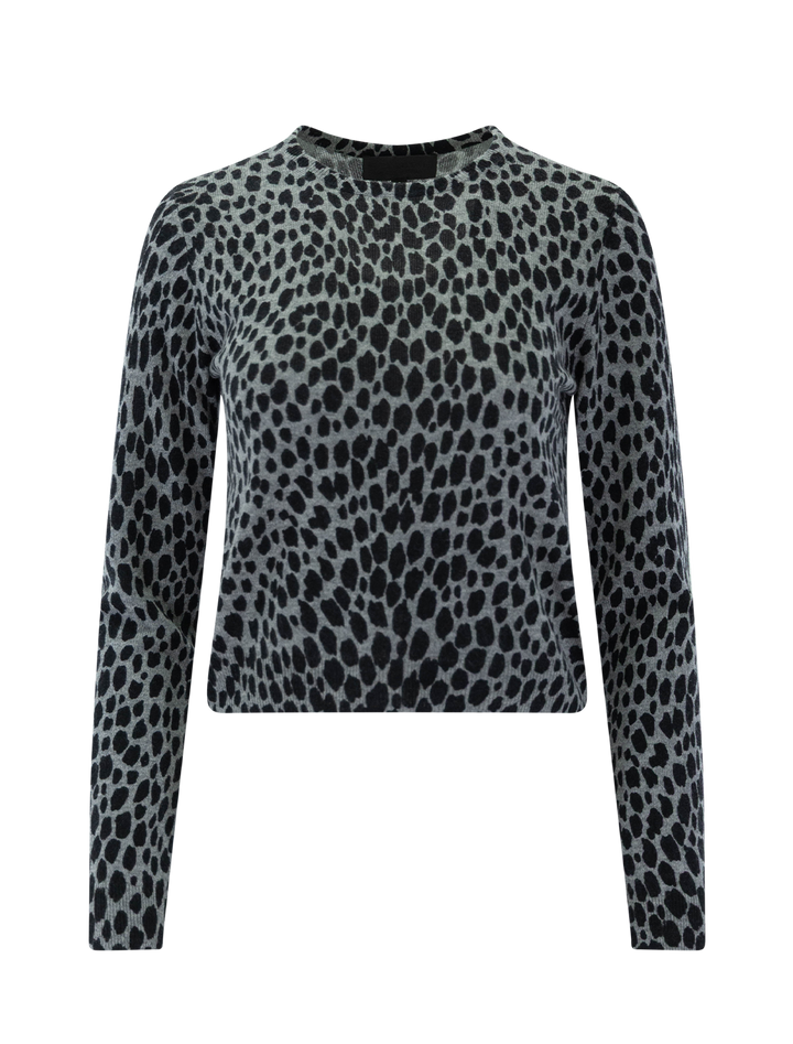 laevin cashmere cheetah printed sweater