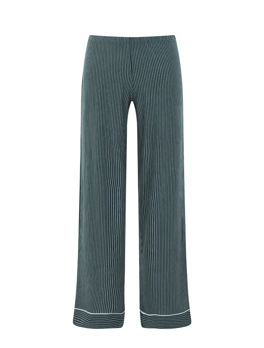 gisele pajama set in holly pine and ivory stripe print