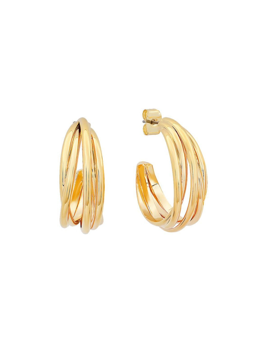5 row twisted hoops