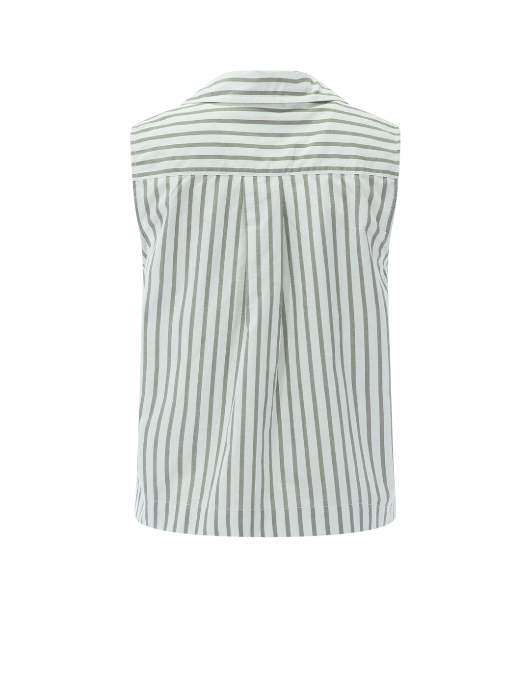 striped sleeveless shirt in pool stripe