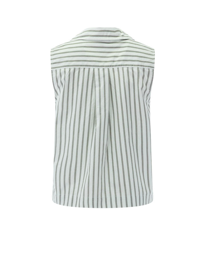 striped sleeveless shirt in pool stripe