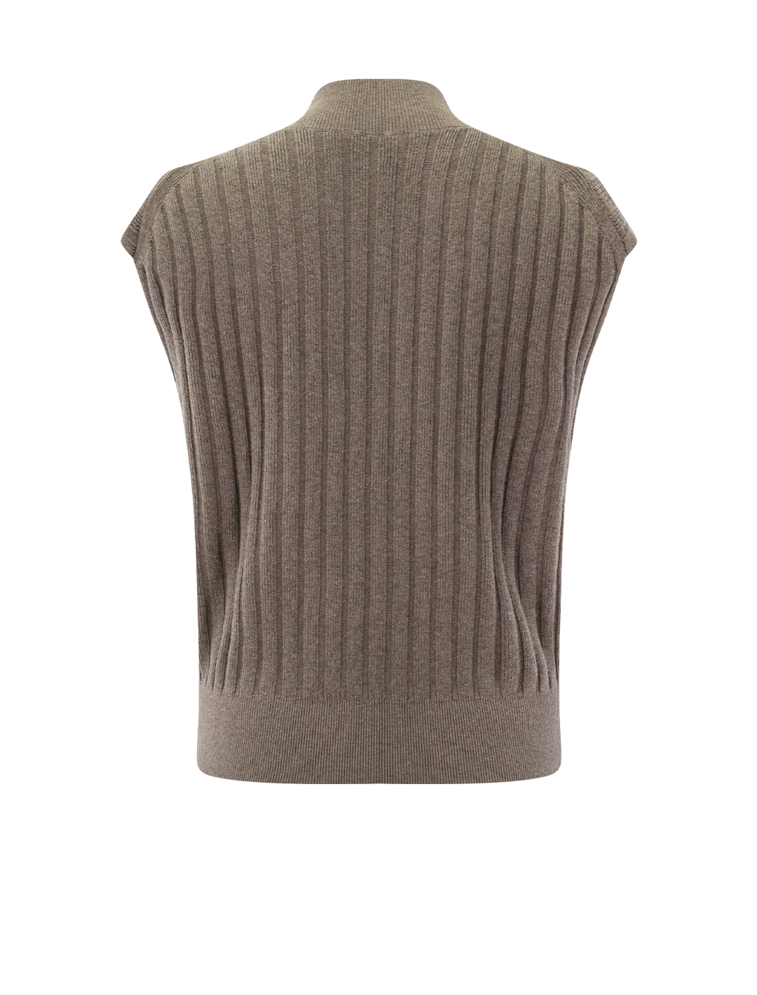 mock neck wedge sweater in mink