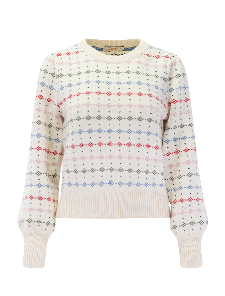 alma puff sleeve sweater in ivory