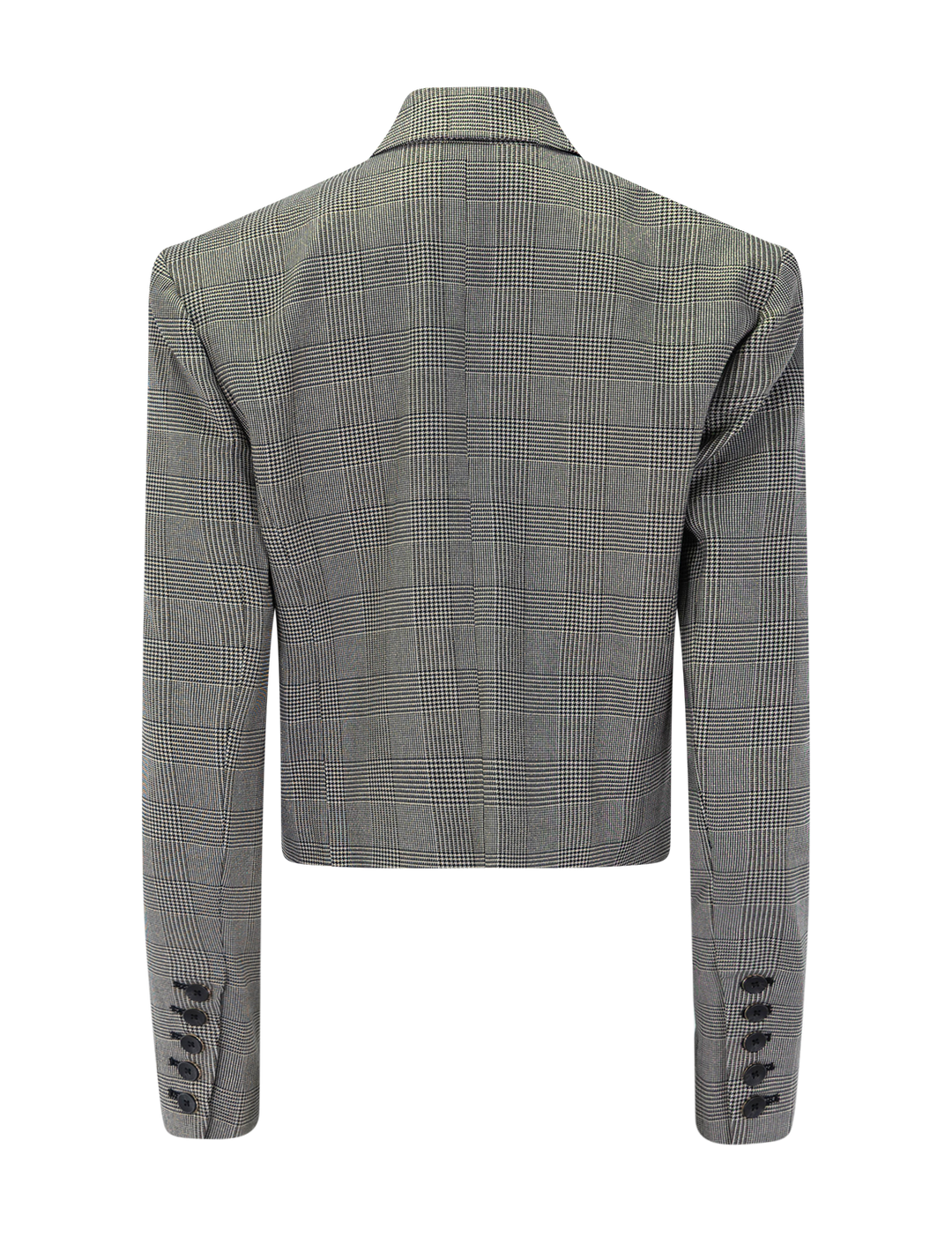 lila boxy blazer in lurex glen plaid
