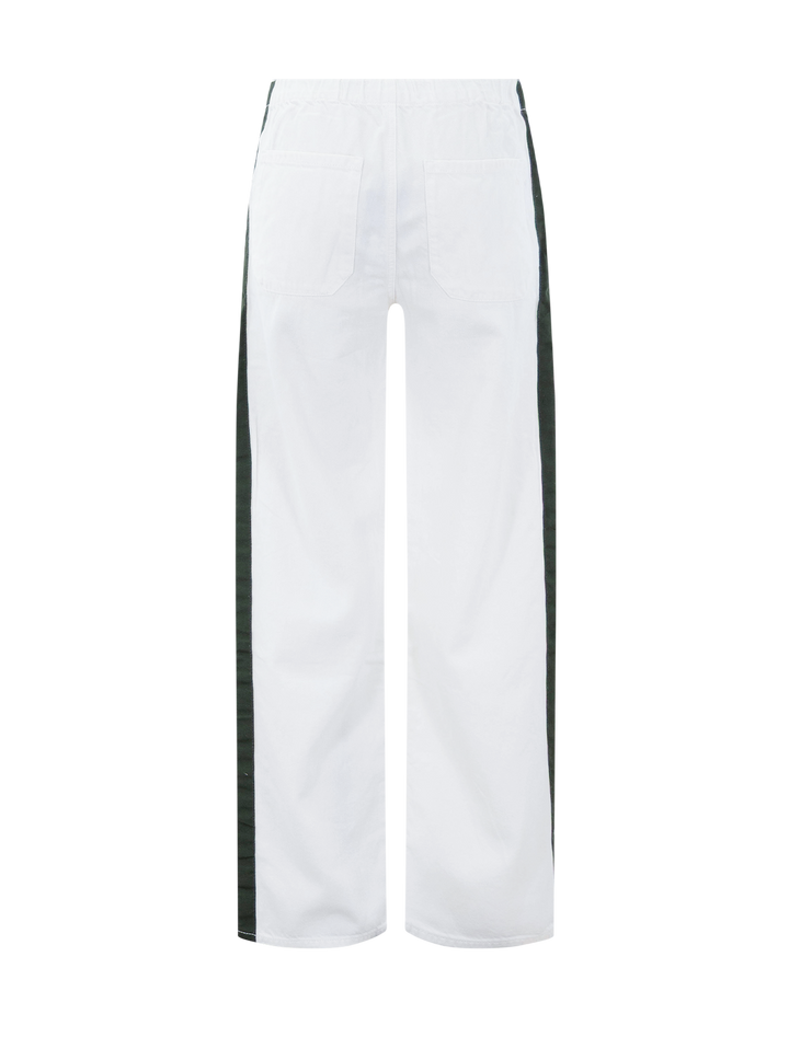 logan pull on track pant in white sport