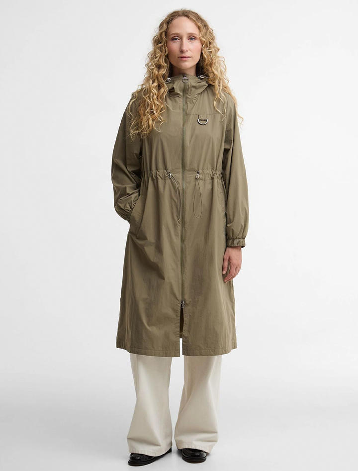 gracefield showerproof jacket in dusky green