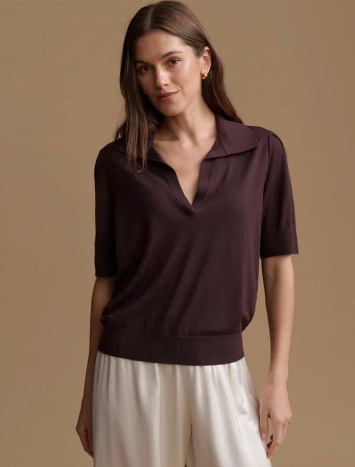 courtney top in bordeaux