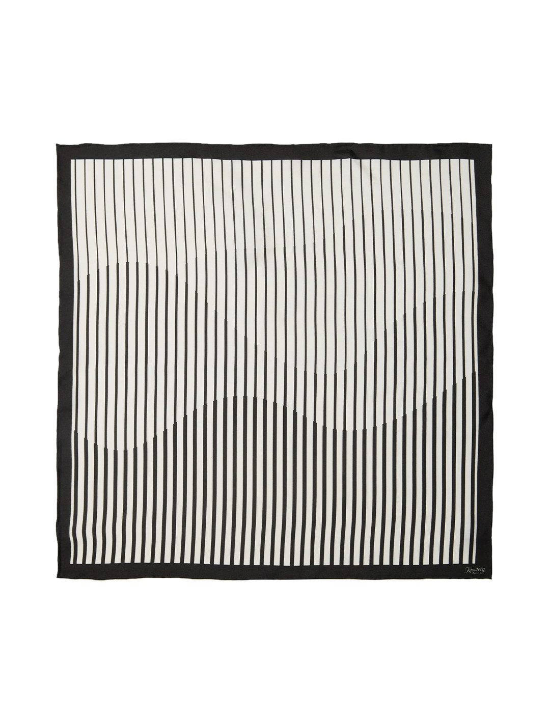 pinstripe silk bandana in black and white