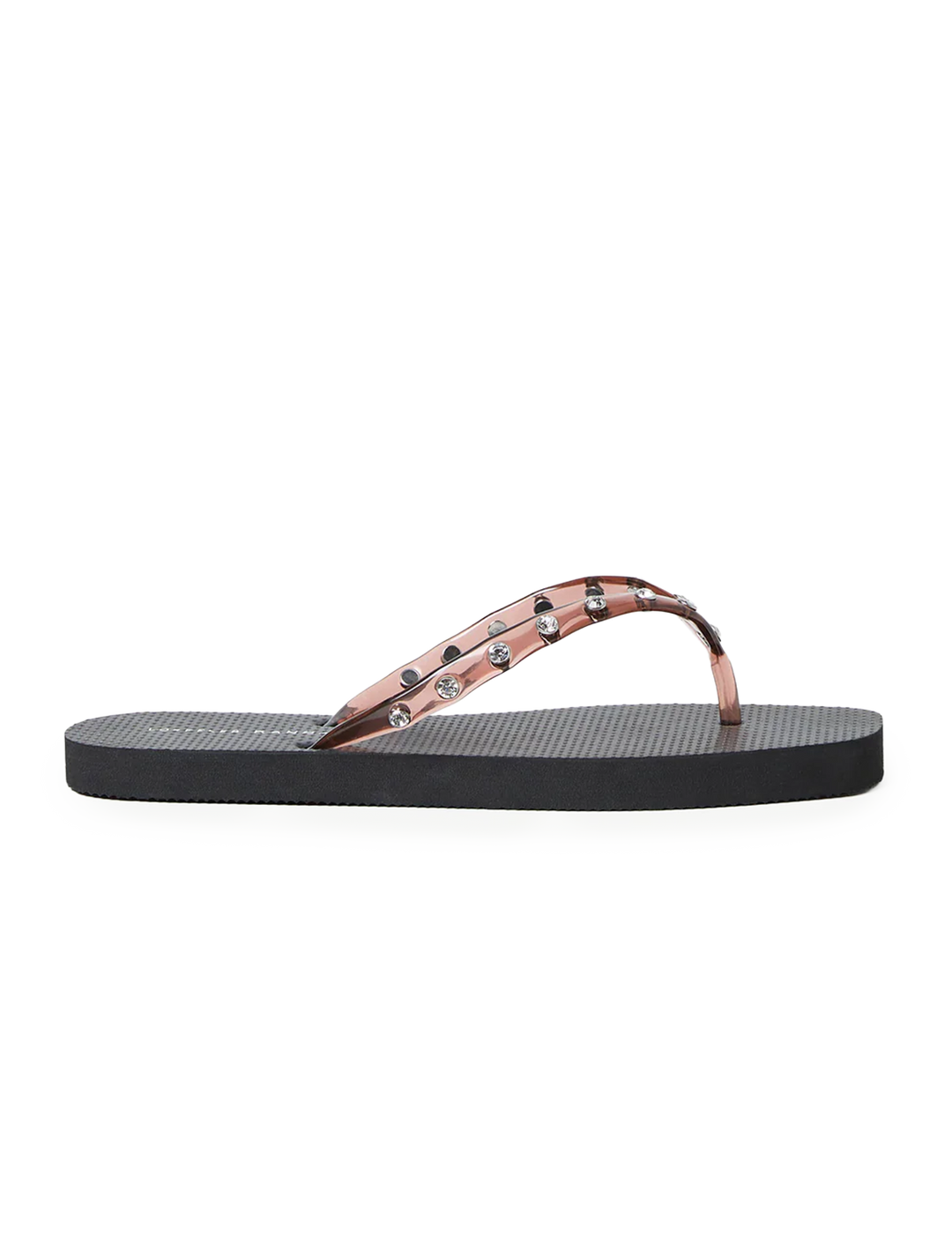 taryn jelly flip flops with rhinestones