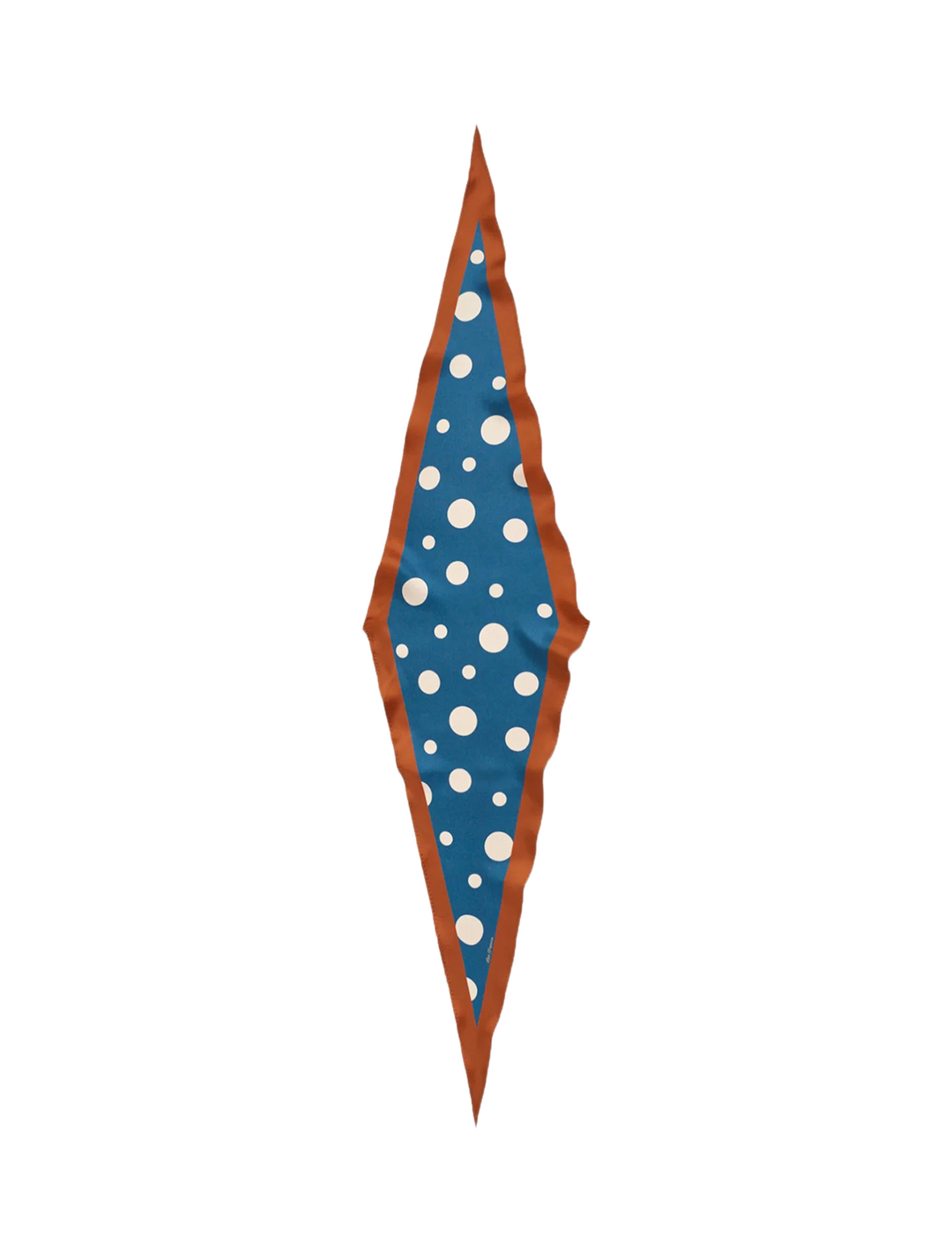 retro polka dot diamond neckerchief in salted caramel